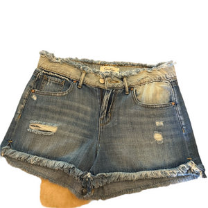 Jessica Simpson Blue Distressed Jean Shorts